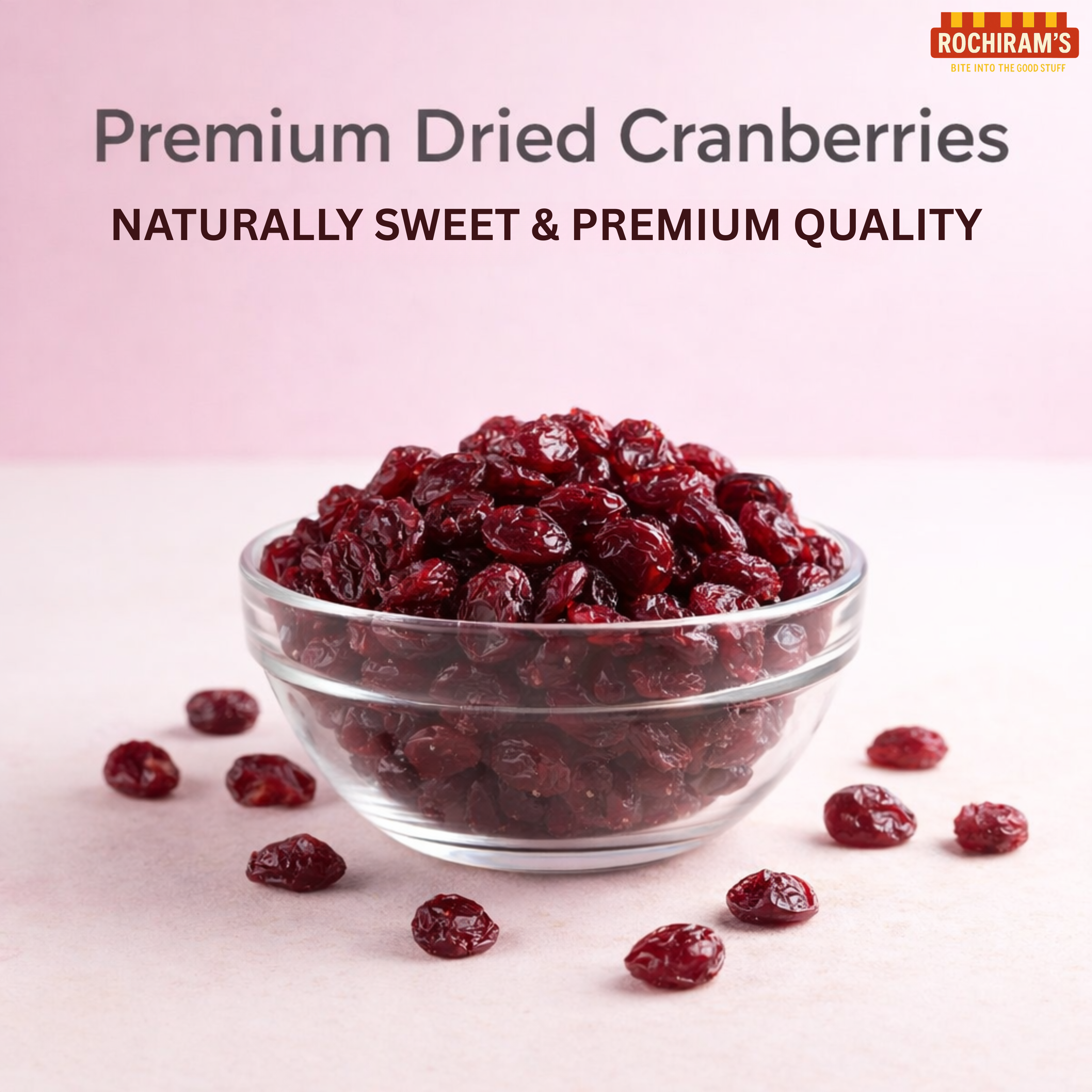 Dried Cranberries | Sweet & Tangy Superfood Berries - Rochiram's