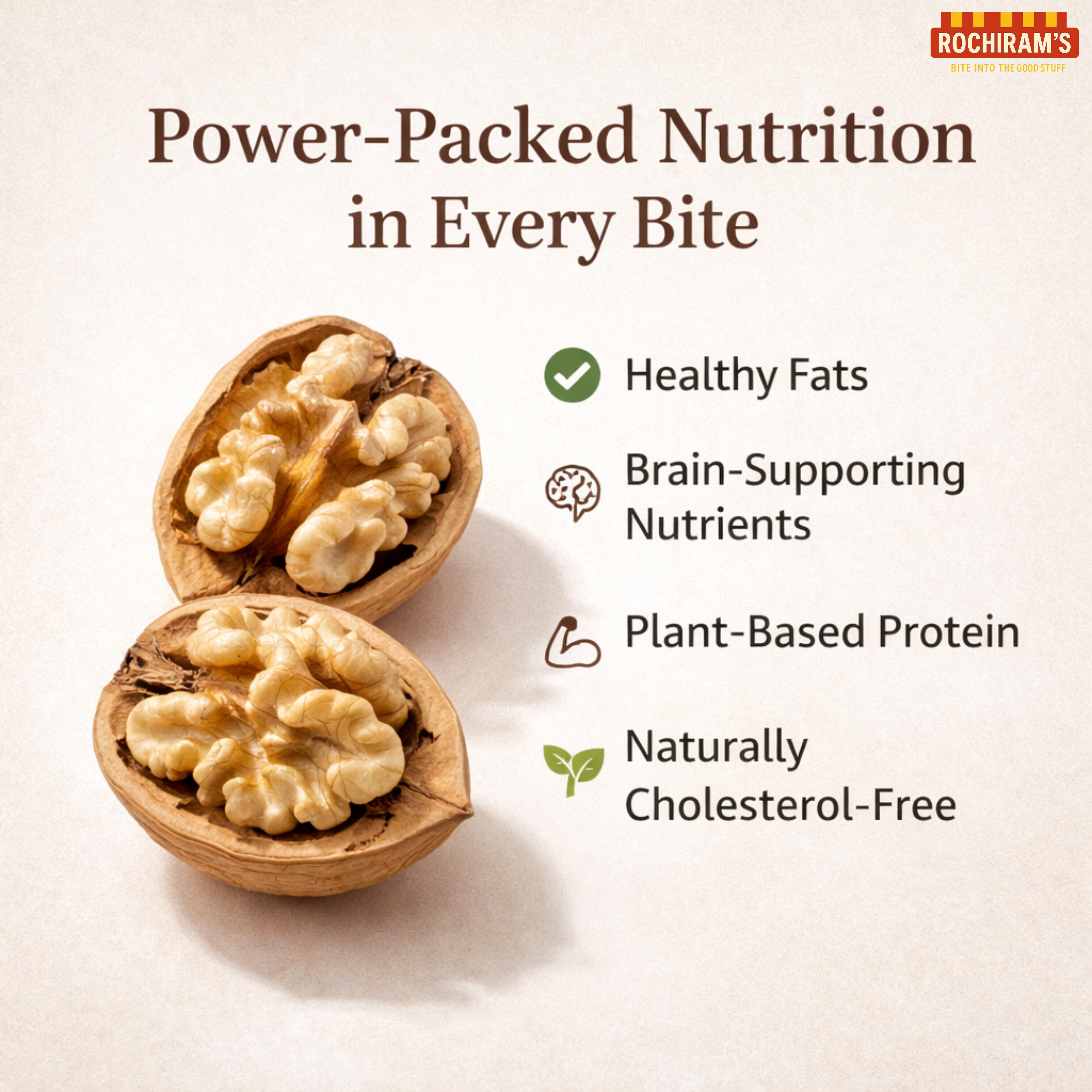 Premium Walnuts | California Akhrot | Brain Food - Rochiram's