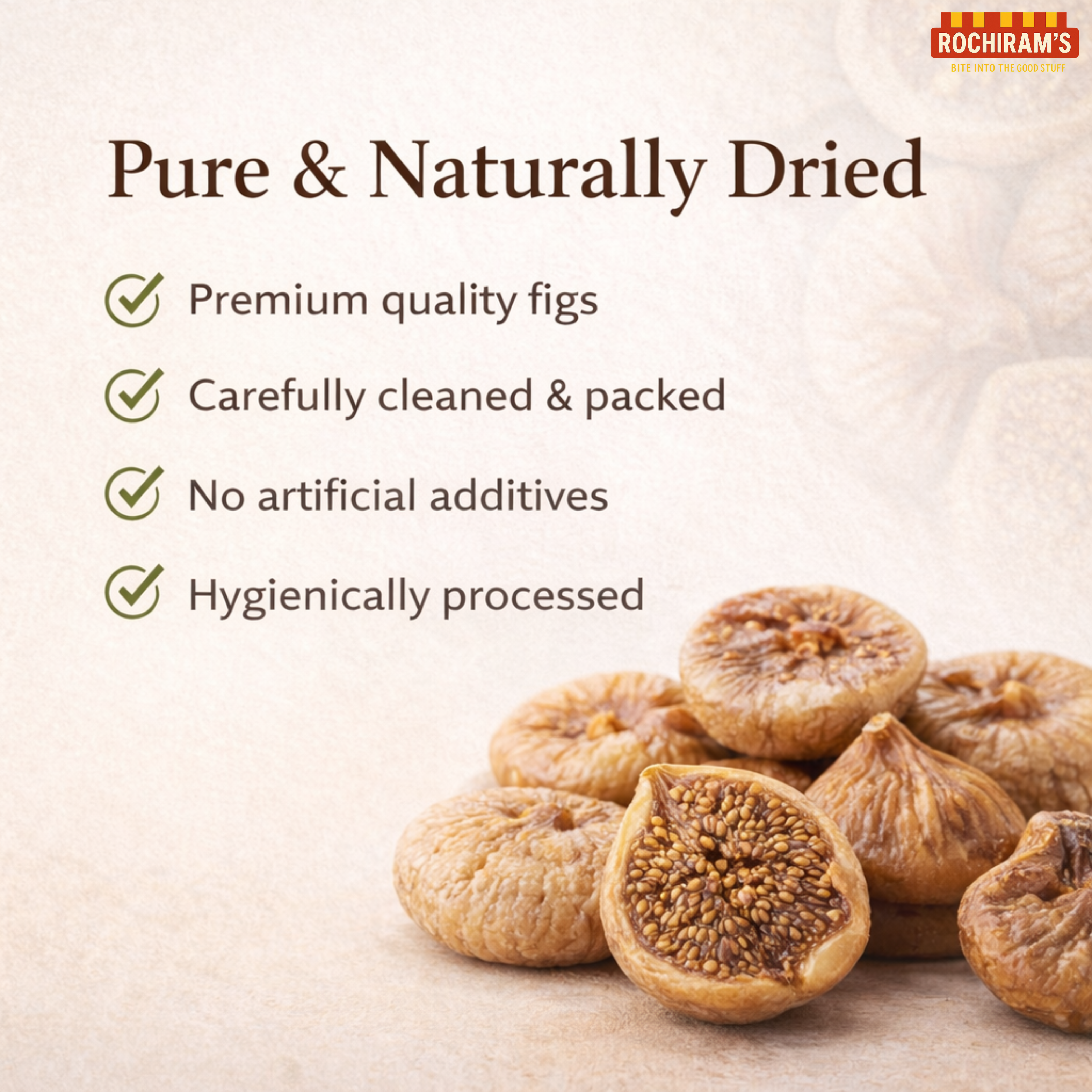 Almonds & Dry Figs Combo | Protein + Fibre Powerhouse - Rochiram's