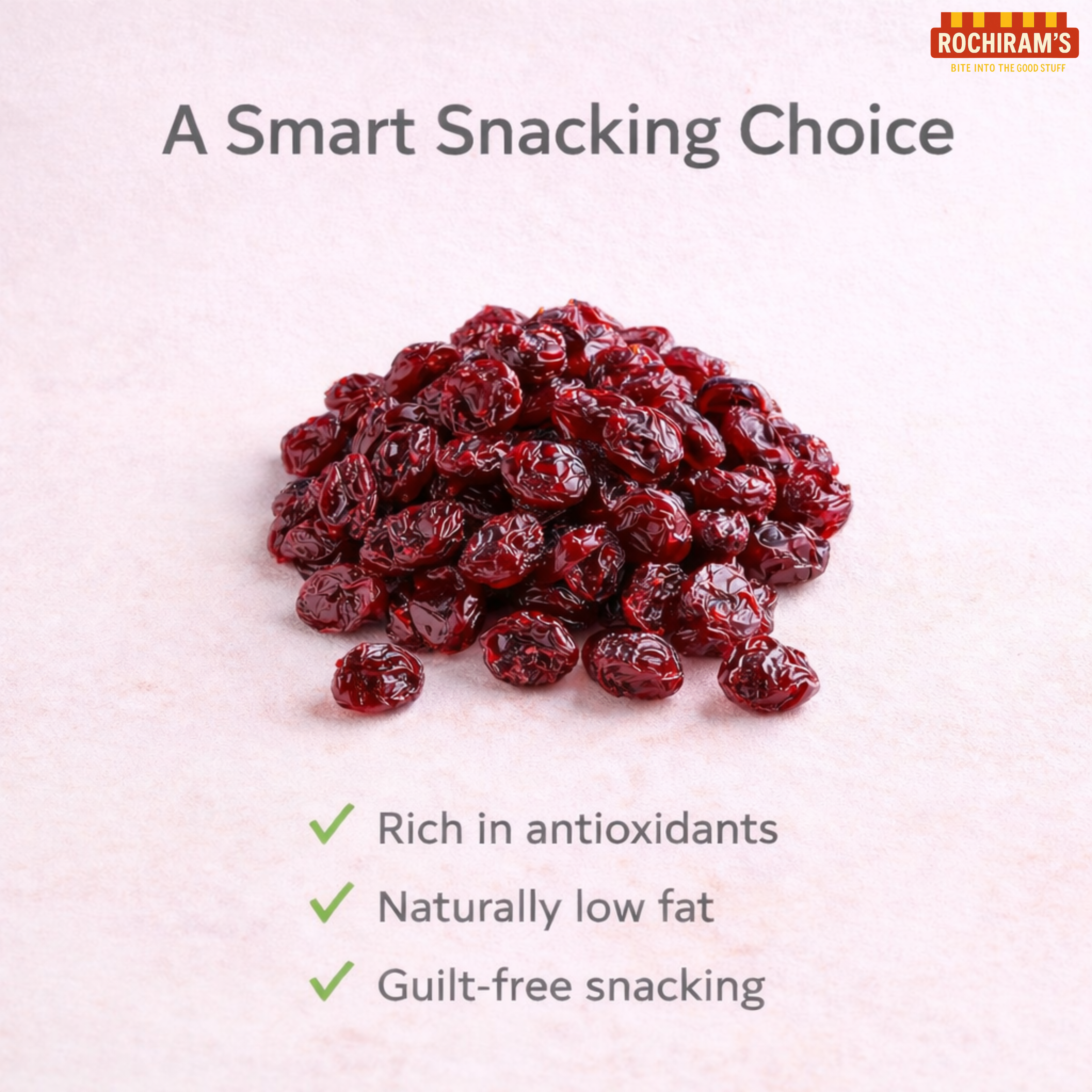 Dried Cranberries | Sweet & Tangy Superfood Berries - Rochiram's