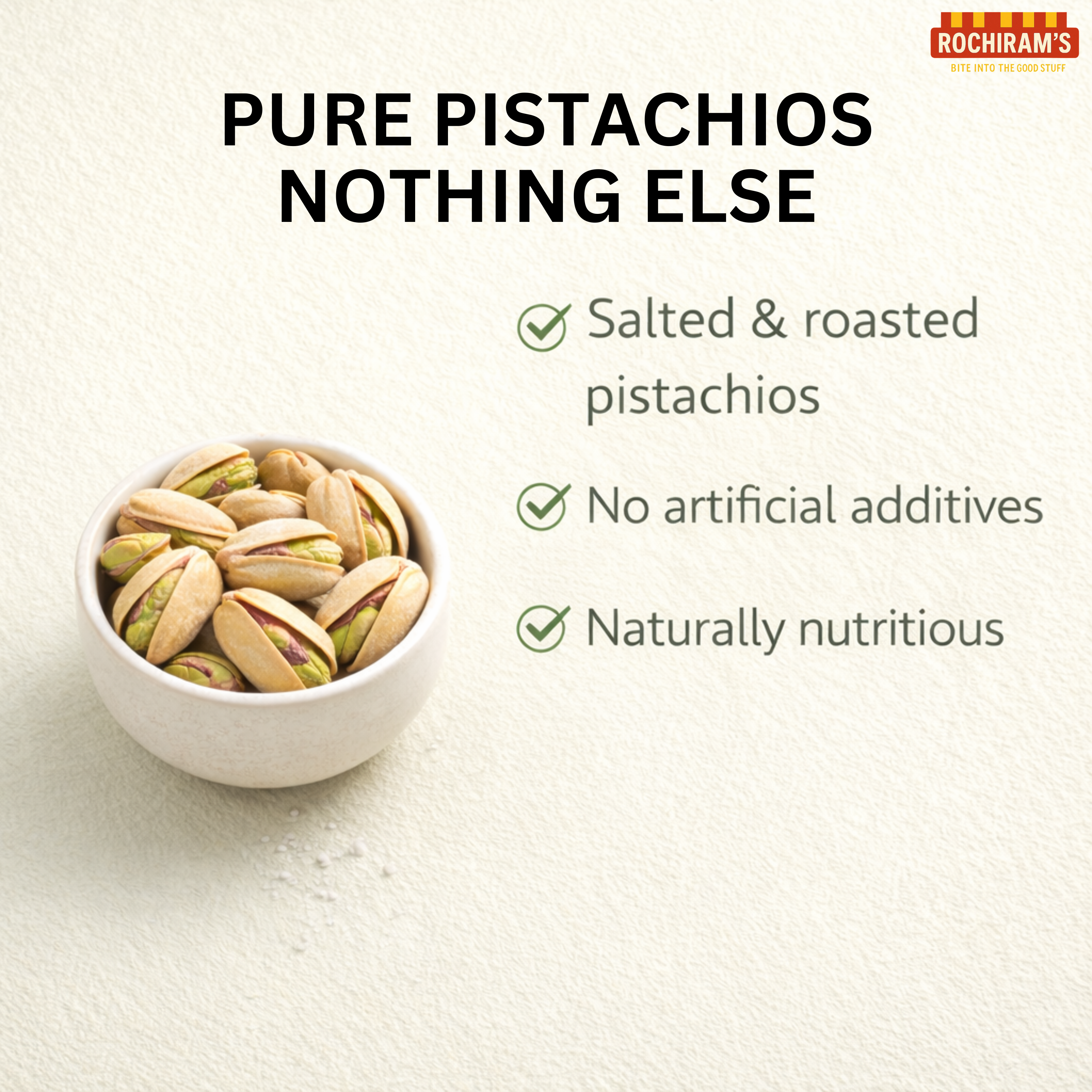 Premium Pistachios | Lightly Salted Roasted Pista - Rochiram's