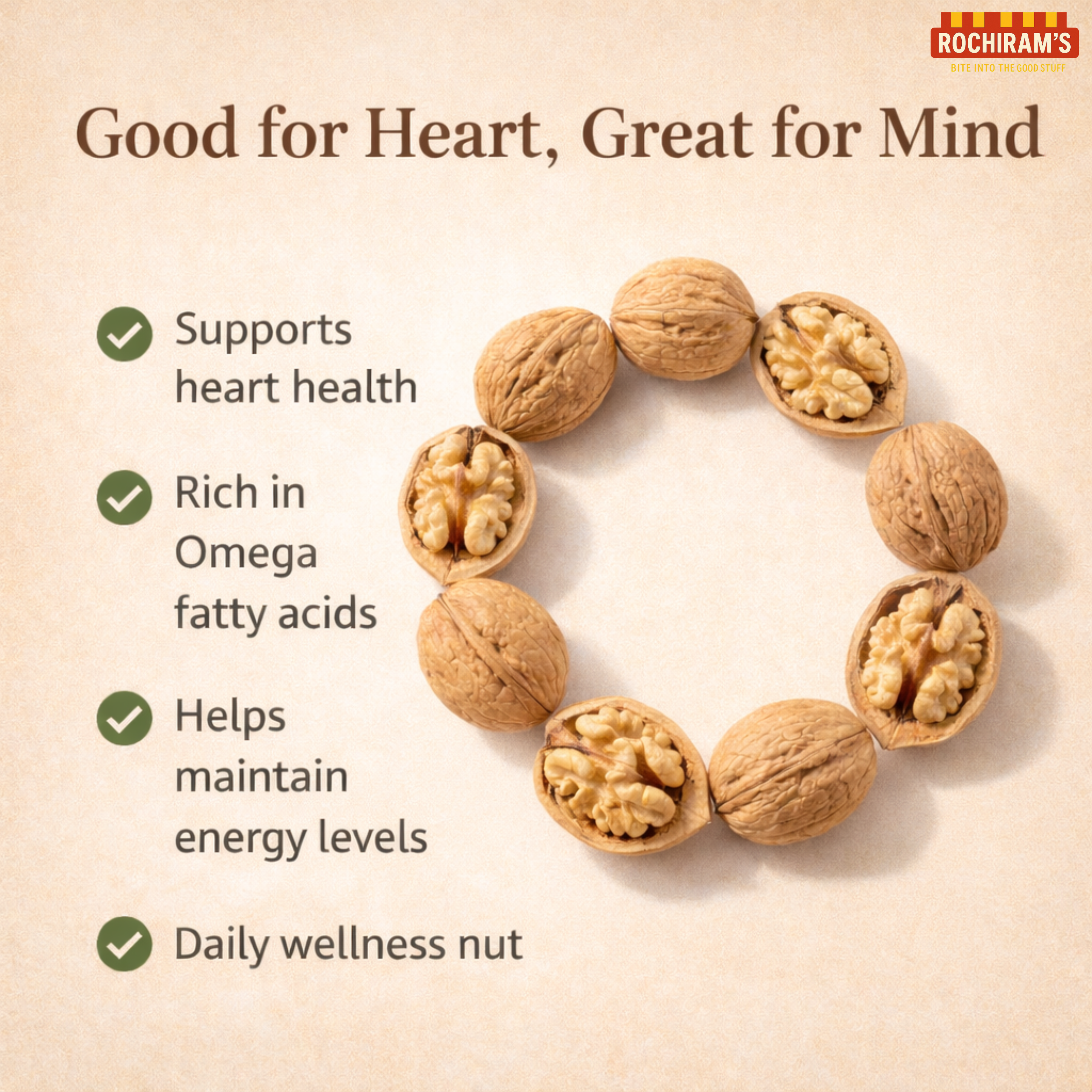 Premium Walnuts | California Akhrot | Brain Food - Rochiram's