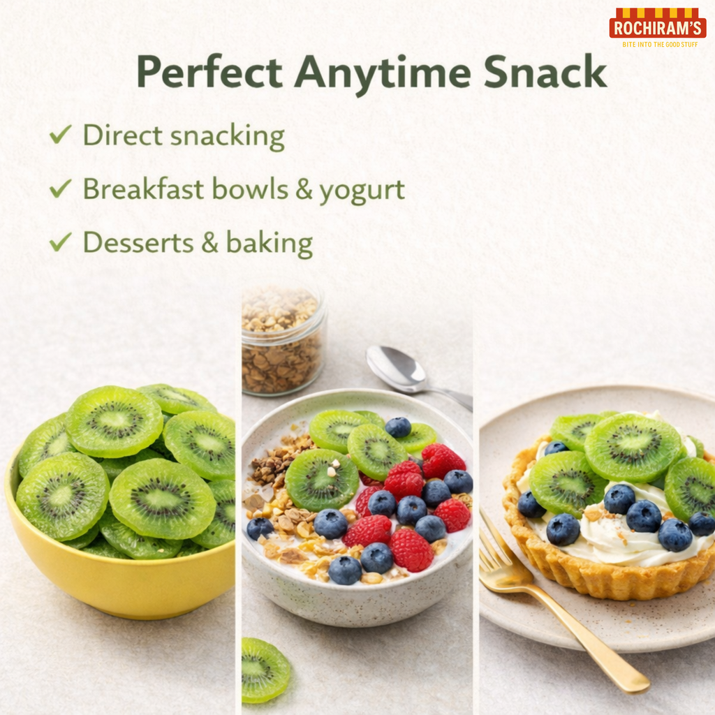 Dried Kiwi Slices | Natural Tropical Fruit Snack - Rochiram's