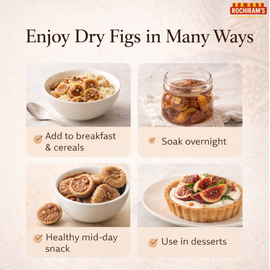 Almonds & Dry Figs Combo | Protein + Fibre Powerhouse - Rochiram's