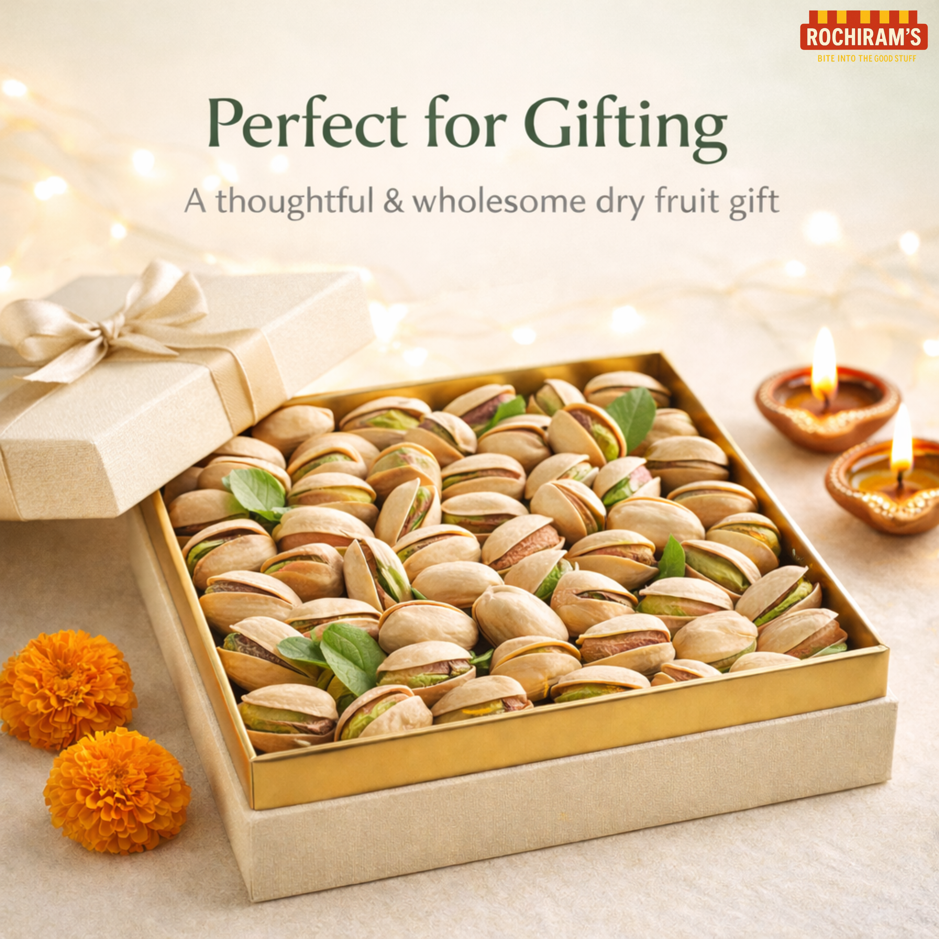Premium Pistachios | Lightly Salted Roasted Pista - Rochiram's
