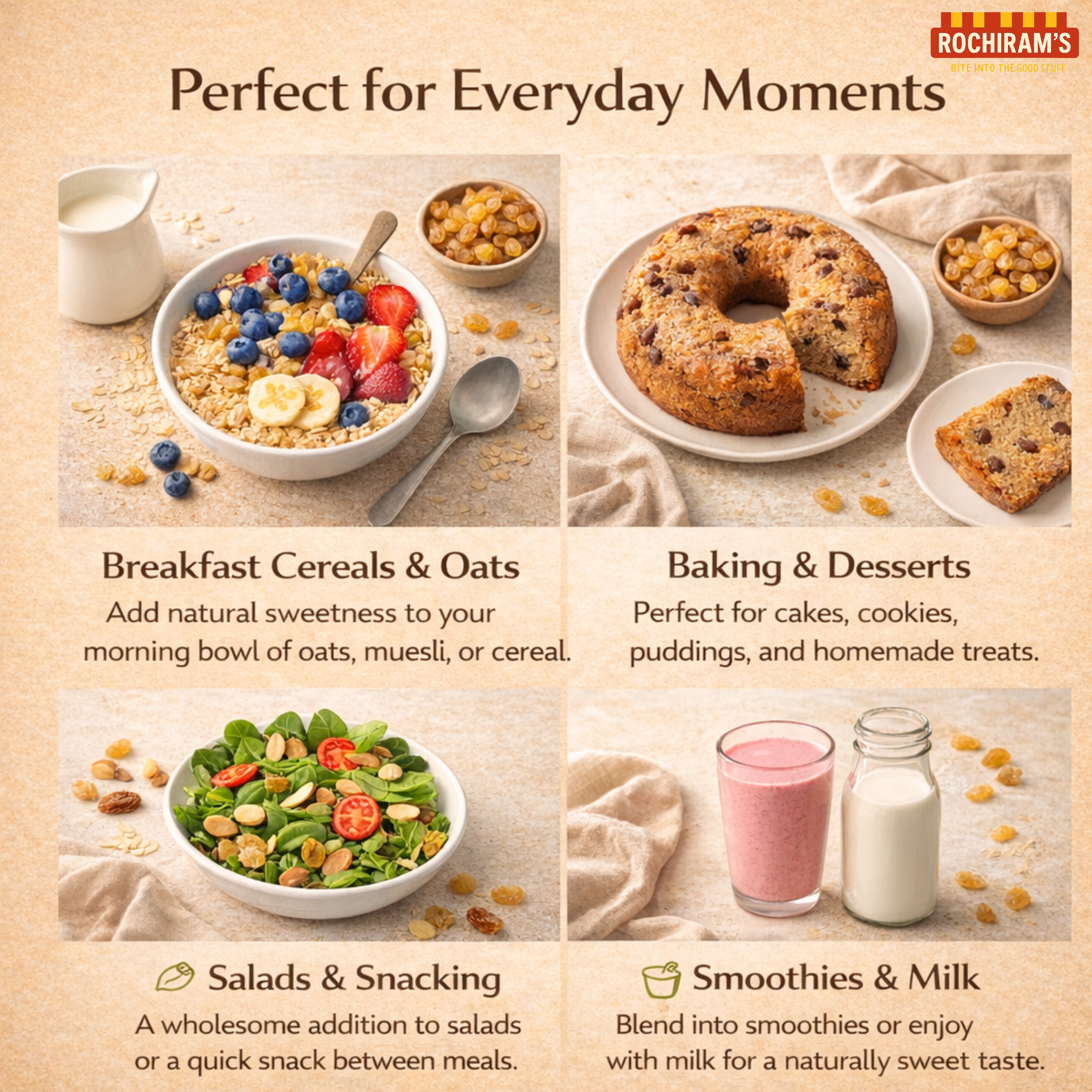 Almonds & Raisins Combo | Classic Healthy Snack Duo - Rochiram's