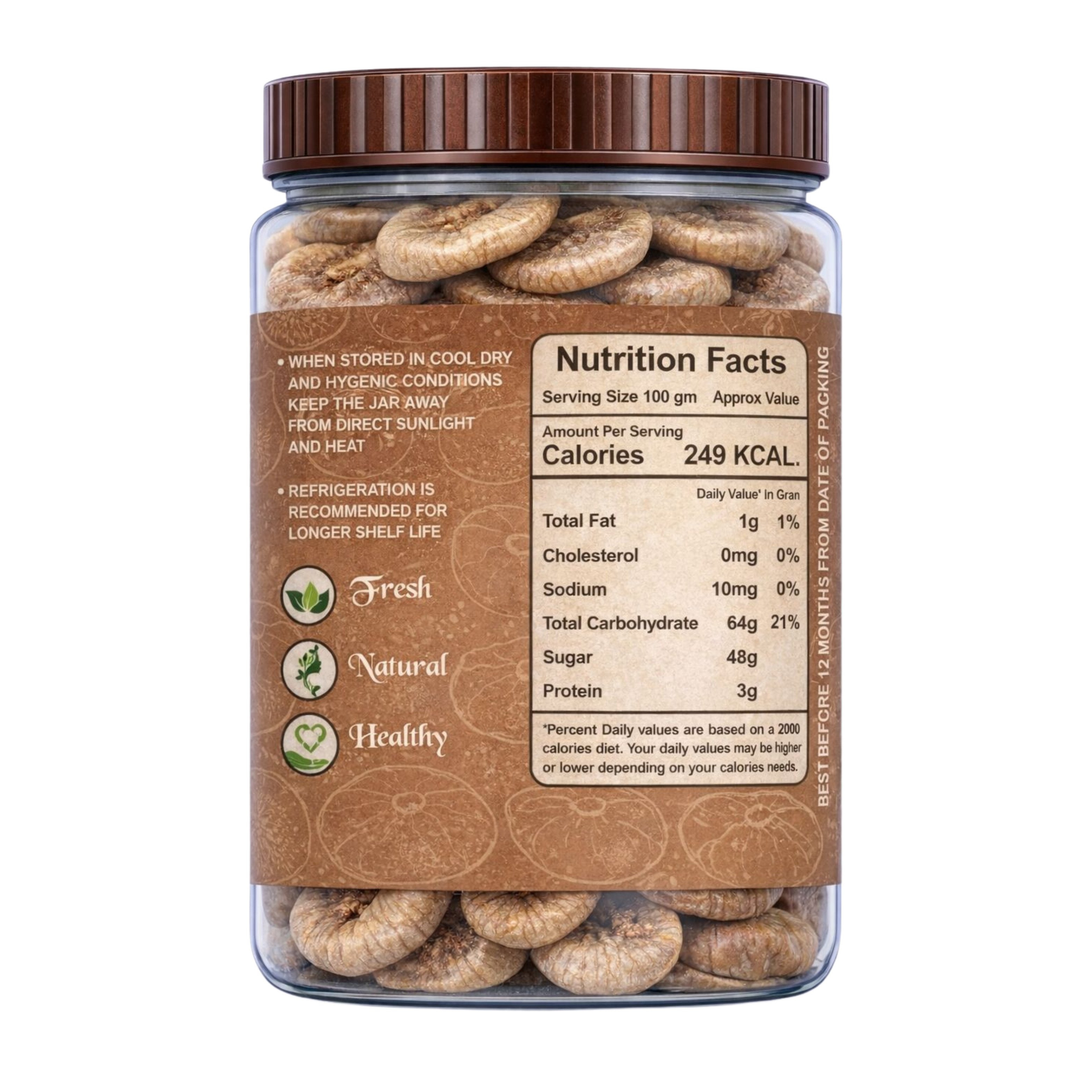 Almonds & Dry Figs Combo | Protein + Fibre Powerhouse - Rochiram's