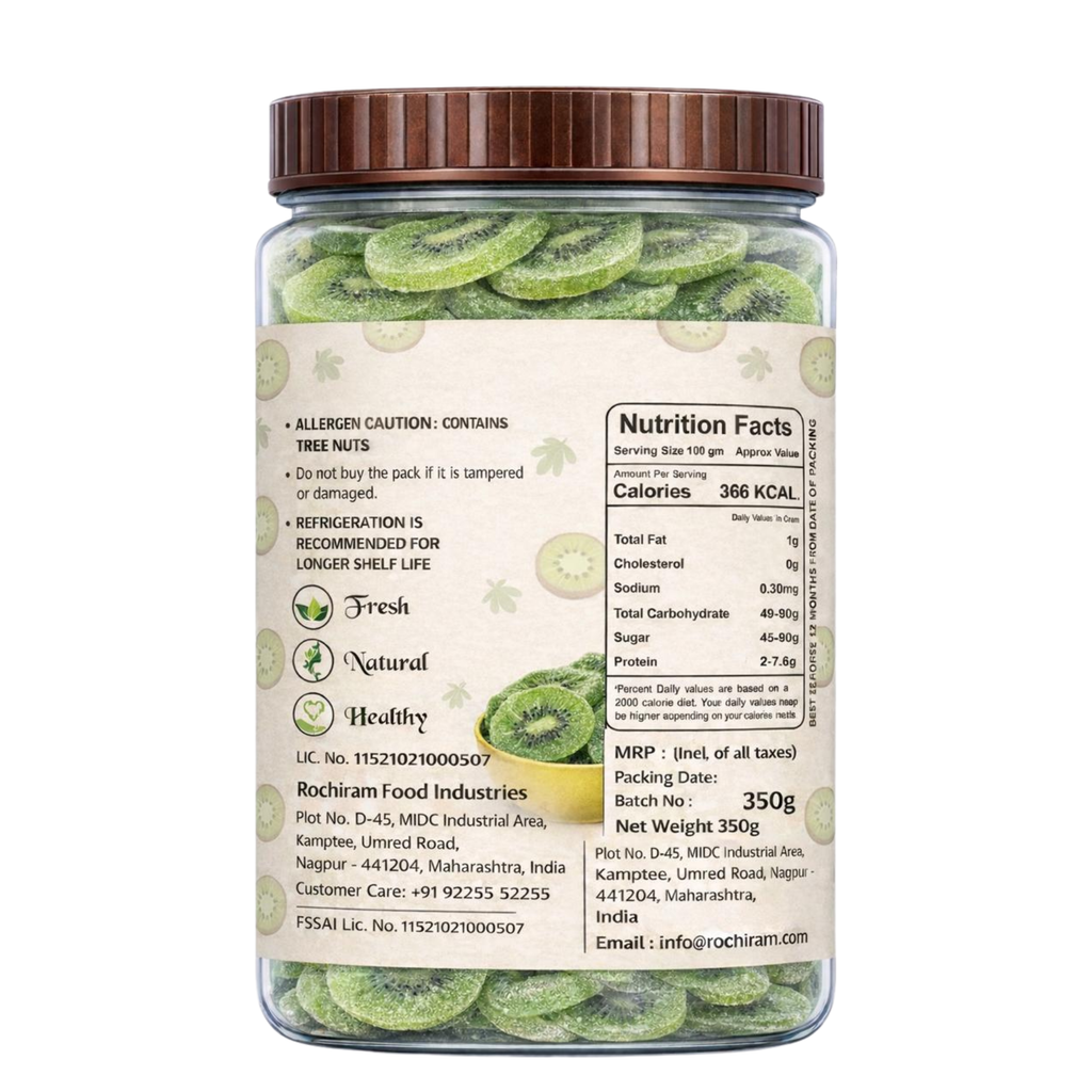 Dried Kiwi Slices | Natural Tropical Fruit Snack - Rochiram's