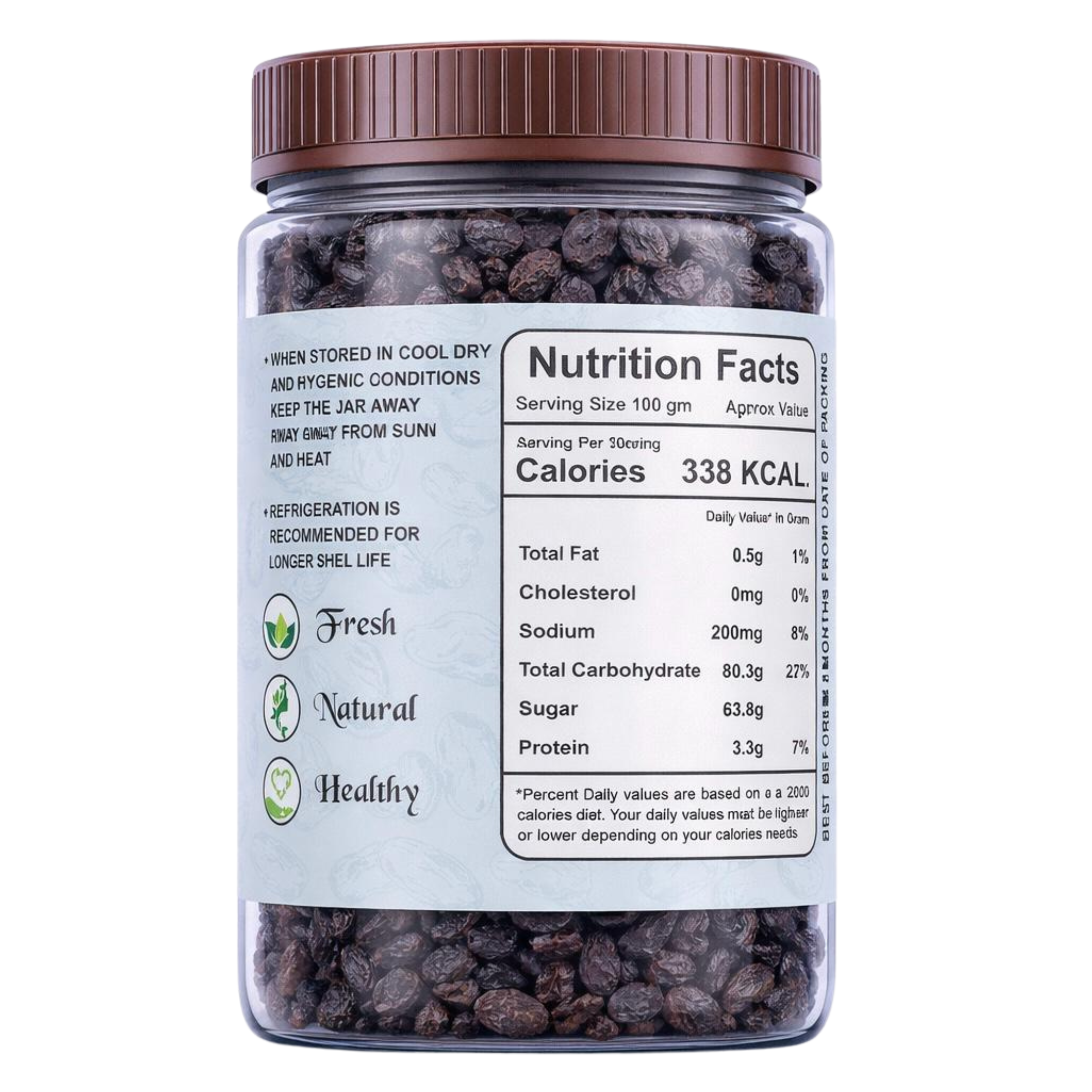 Premium Black Raisins | Sun-Dried Kali Kismis - Rochiram's