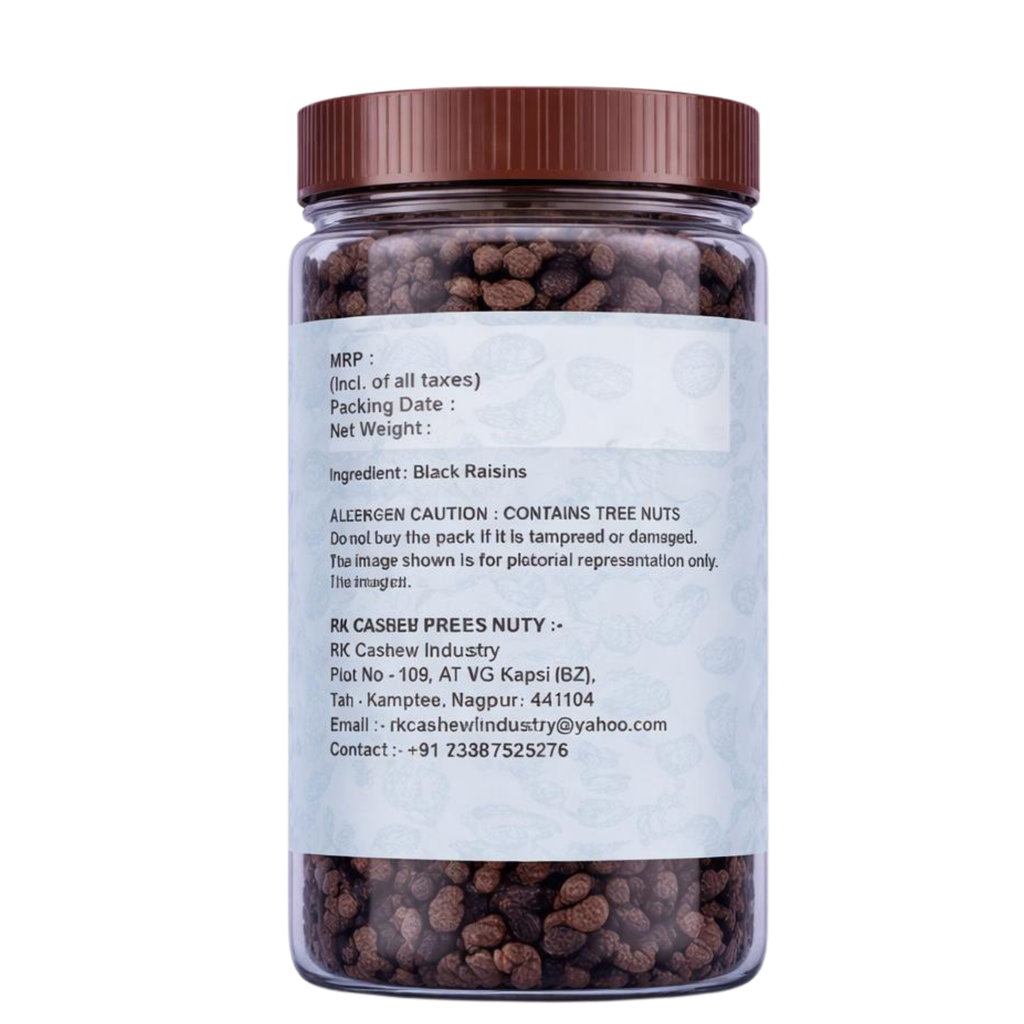 Premium Black Raisins | Sun-Dried Kali Kismis - Rochiram's