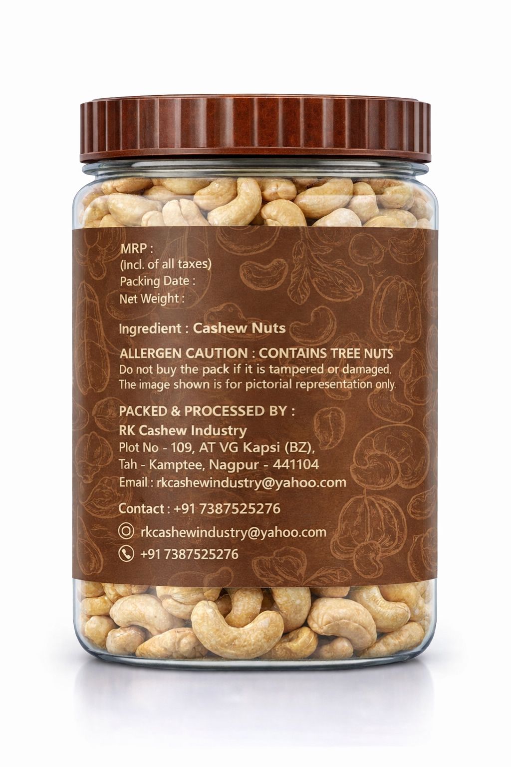 Premium Whole Cashew Nuts | W240 Grade Kaju - Rochiram's
