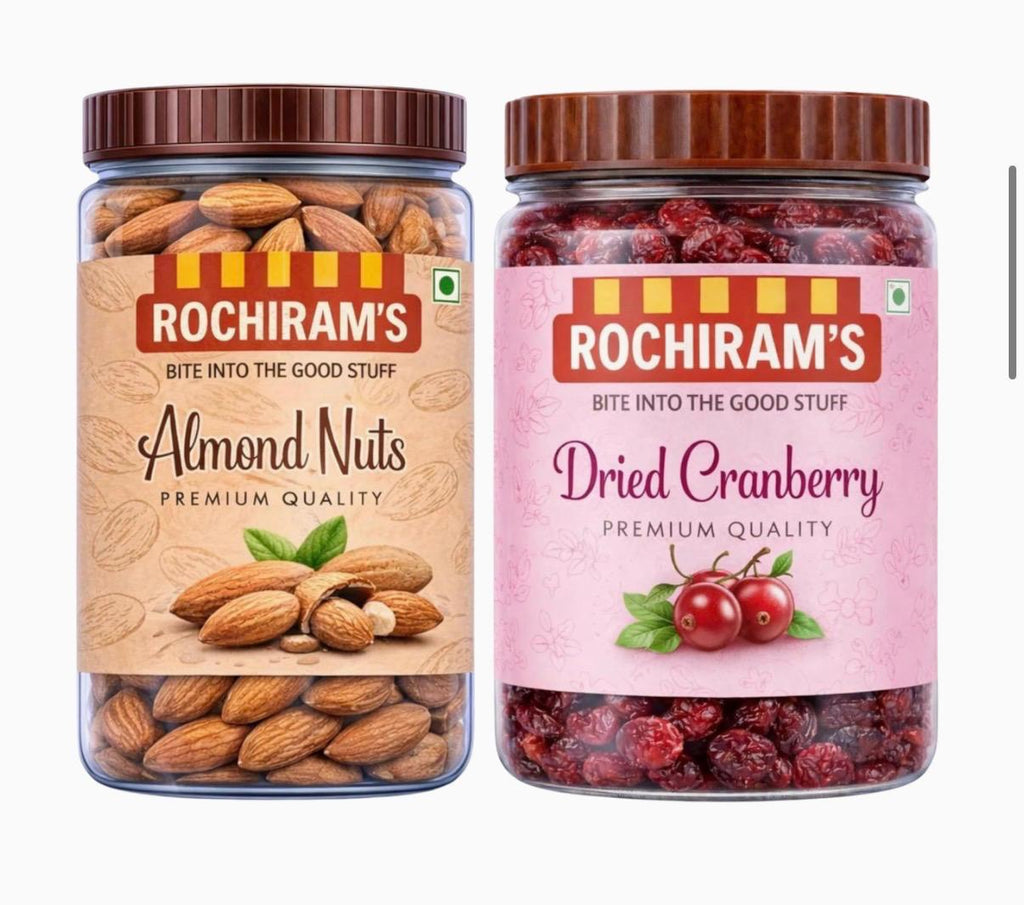 Almonds & Dried Cranberry Combo | Protein + Antioxidant Power Pack