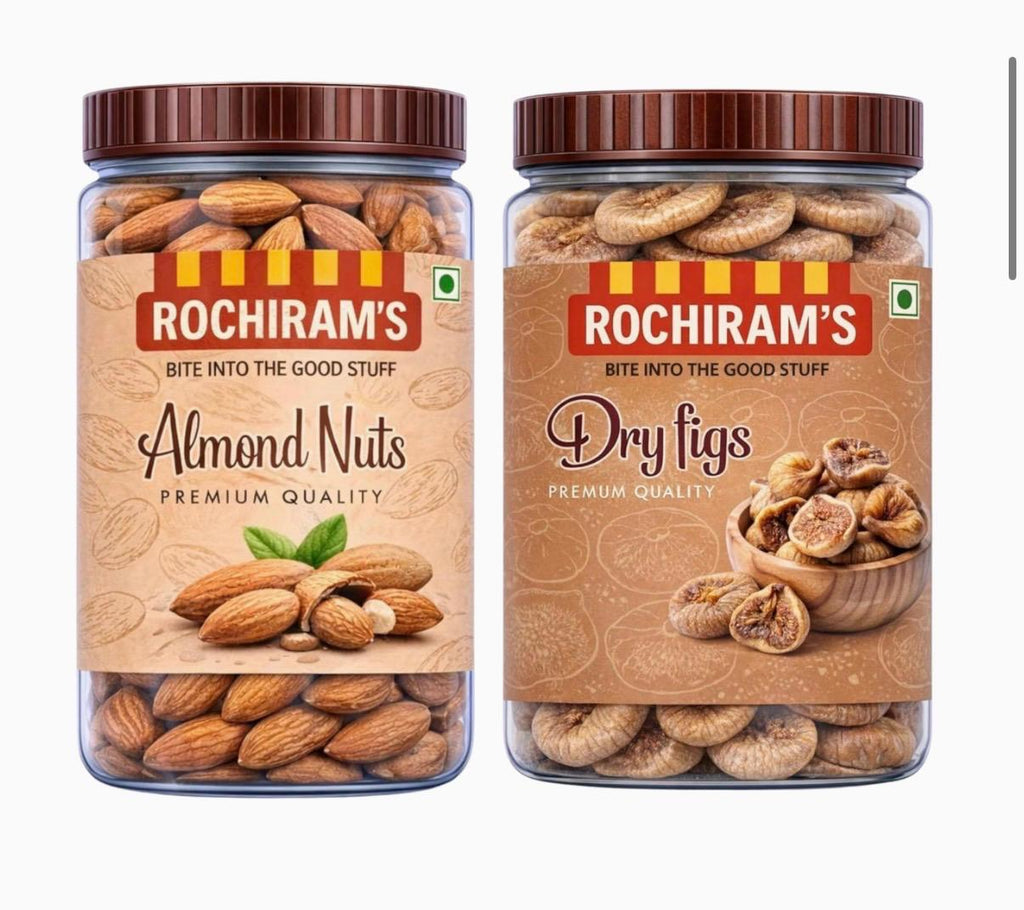 Almonds & Dry Figs Combo | Protein + Fibre Powerhouse - Rochiram's
