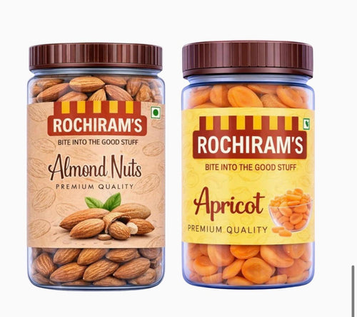 Almonds & Dried Apricot Combo | Vitamin E + Beta-Carotene Duo - Rochiram's